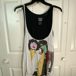 Graphic Rolling Stones multi layer tank top